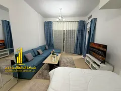 Luxury second-occupancy studio with separate kitchen and open balcony. Fully furnished. ✨ Ajman, J