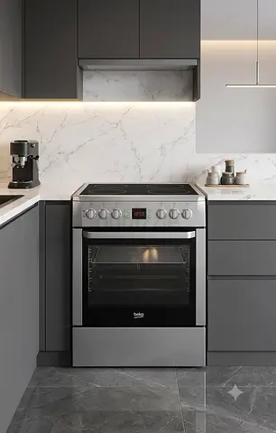 Beko CSM67301GW 4-Zone Ceramic Cooker with Electric Oven – Free Delivery + Warranty