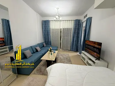 استوديو فاخر ثاني ساكن بمطبخ منفصل مع بلكونه مفتوحه. مفروش بالكامل✨عجمان ابراج الياسمين. للإيجار الشهري.الإيجار يشمل الفواتير والإنترنت وموقف