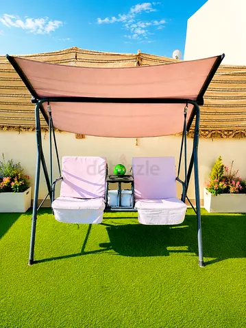2-Seater Outdoor Swing Chair with Canopy — Good Condition