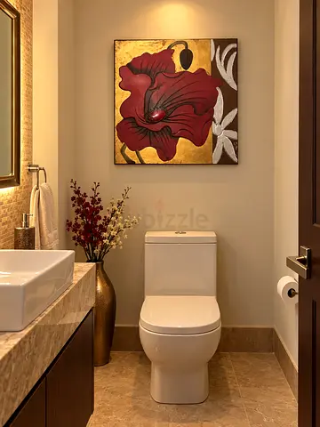 Red Poppy Metal Wall Art