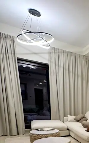 Modern LED Ring Chandelier — Contemporary Pendant Light, Excellent Condition