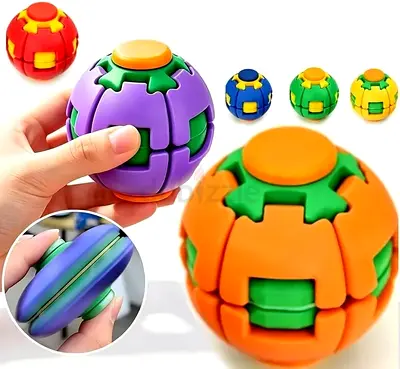 Push to spin fidget toy (spinner)