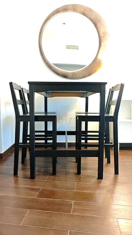 High table and 4 chairs (IKEA Hagernas)