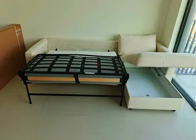 L shape sofa bed with storage IKEA vimle