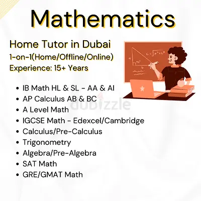 Math Tutor for IB Diploma, IGCSE & AP Calculus – Available in Dubai