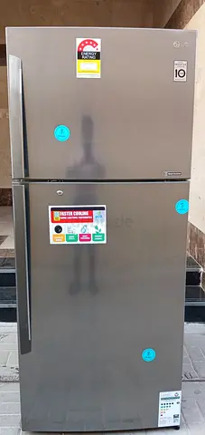 LG 490+ Liters capacity Fridge freezer. color  is gray. condition is perfectly working.