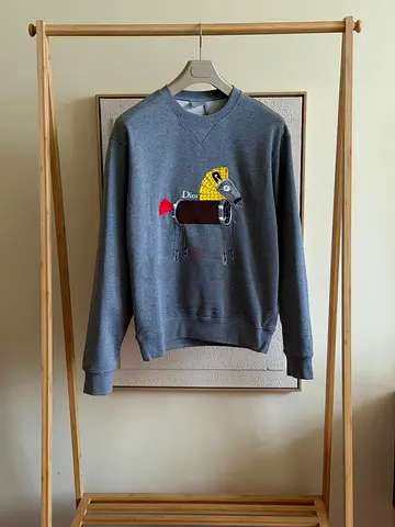 Dior men's gray sweater