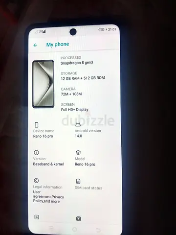 OPPO Reno 16 Pro - 12GB RAM, 512GB, Snapdragon 8 Gen 3