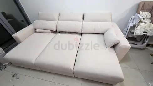 Ikea eskilstuna lshape sofa bed beige