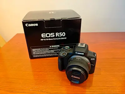 Canon EOS R50 + RF-S 18-45mm STM Kit (Like New / Boxed)
