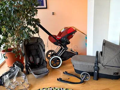 CYBEX PRIAM 3 IN 1 complete travel system: stroller + carrycot + infant car seat (great condition)