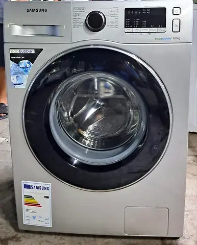 Samsung 8kg Front Load Washing Machine - Silver, Good Condition