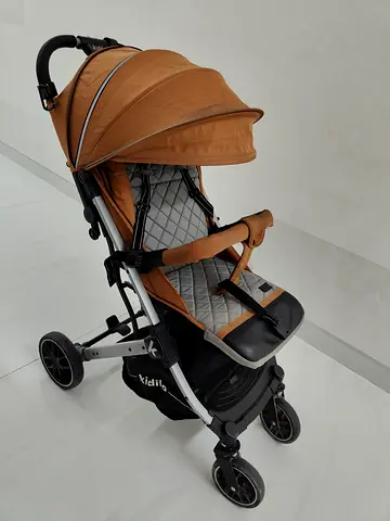 Kidilo Brand Tan Colour Foldable Baby Stroller with 3 FREE Seat Covers | Very Good Condition
