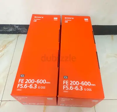 Pair of Sony FE 200-600mm F5.6-6.3 G OSS lenses (sealed boxes)