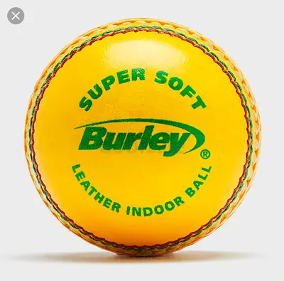 Burley Super Soft Leather Indoor Cricket Ball - Yellow