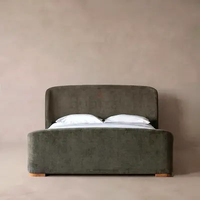 Brand new Olive Green Upholstered velvet Double Bed