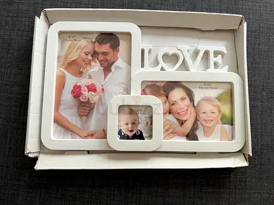 White LOVE Multi Photo Frame (New)