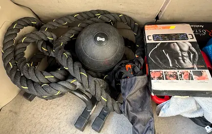 battle ropes with 8kg medicine ball and push-up platform,workout accessories