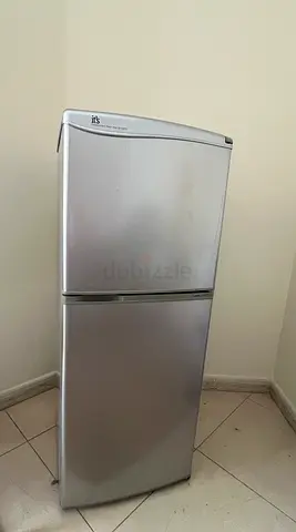 Silver Top-Freezer Refrigerator - Compact 2-Door (Good Working Condition)