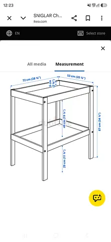 IKEA SNIGLAR Changing Table / Dresser Frame - Solid Pine, Good Condition