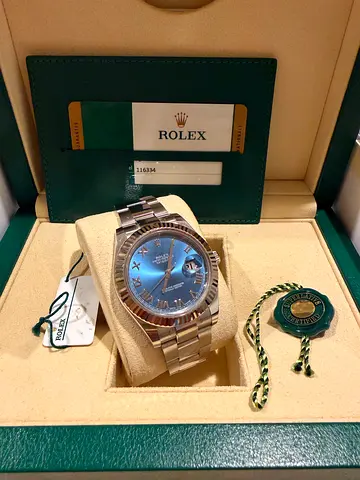 Rolex - Datejust 41 Blue Romanian (Full Set 2 Tags)