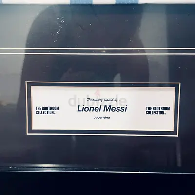 Framed Lionel Messi Signed Plaque - The Bootroom Collection (Authenticity Label)