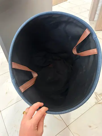 Round Fabric Laundry/Storage Basket with Handles