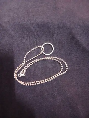 Silver 925 necklace with ring pendant