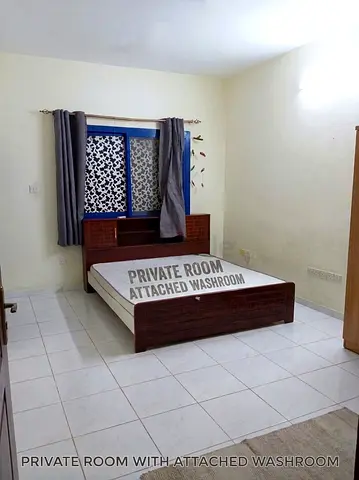 Private Room with Attached Washroom – 2850 AED/month Location: Prime spot near Sharaf DG Metro