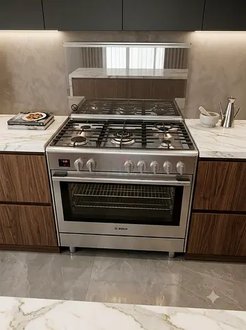 Bosch Series 8 90cm Gas Hob & Electric Oven Cooking Range – Excellent Condition