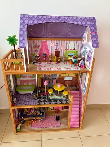 Kidkraft Wooden Dollhouse + Accessories