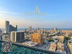 2BR + Living Room | Open City & Sea View | Ajman One Tower 11 | Cash