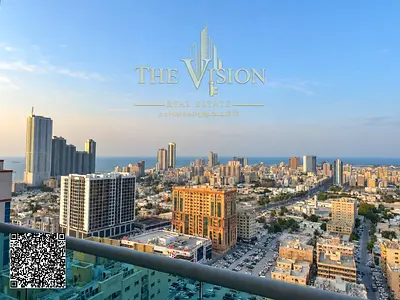 2BR + Living Room | Open City & Sea View | Ajman One Tower 11 | Cash