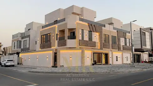 Luxury corner villa in Al Hoshi | Two floors plus roof, with direct access from Emirates Road | Swi