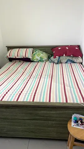 Bed with mattress