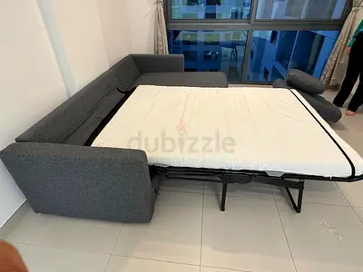 Ikea vimle dark grey lshape sofabed with storage space