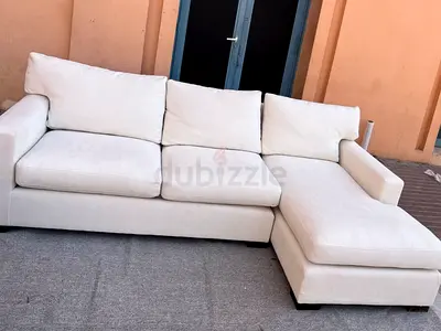Crate&Barrel L Shape Sofa Beige