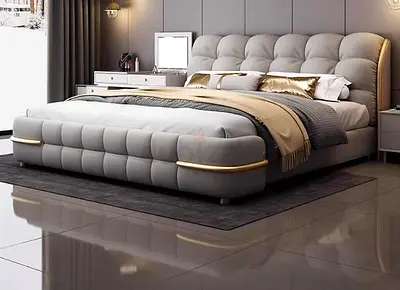 Brand new light gray colour 180*200 King size bubble Bed