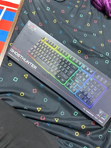 Ghost Hunter RGB Gaming Keyboard and Glowing Gaming Mouse Pad