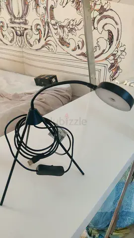 IKEA LED desk lamp, adjustable gooseneck, black - good working condition