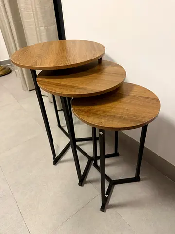 Set of 3 Nesting Wooden Side Tables