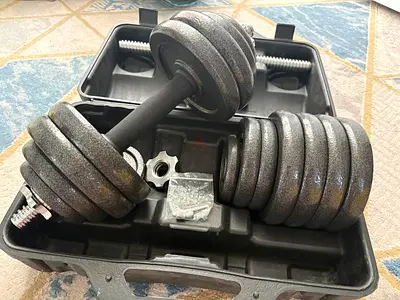Adjustable Dumbbell Set with Carry Case (Pair) - Used, Good Condition, 30kg