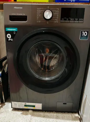 Hisense 9kg Front Load Washing Machine - Grey, Good Working Condition