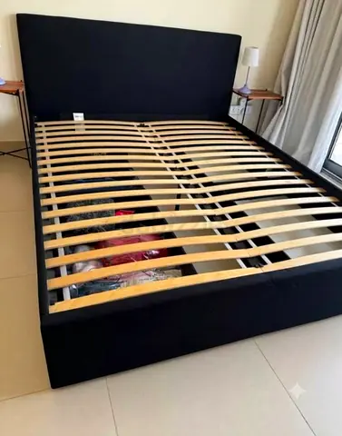 Ikea king size bed with mattress and storage drawers