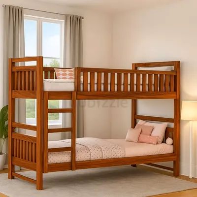WOODEN BUNKER BED