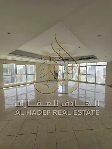 Luxury 3BR Apartment for Annual Rent in Al Khan, Sharjah, with Direct Sea View, Maid’s Room, Built-