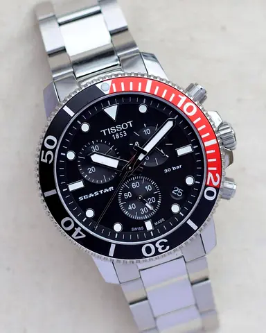 Tissot Seastar Chronograph 1:1 master clone Stainless Steel Men's Watch - brand new