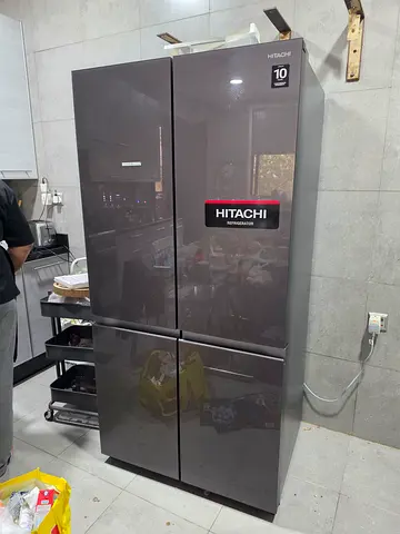Hitachi 4-Door Refrigerator - Large French Door, Grey Flawless condition