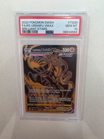 PSA 10 Urshifu VMAX TG30 Rapid Strike Full Art - 2022 Pokemon Brilliant Stars - GEM MINT